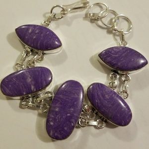 Silver Jasper gemstone bracelet